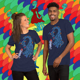 A Friend In Need. Buy this navy soft graphic tee shirt featuring weird and original artwork from Danica Daydreams.