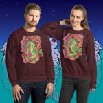 Captive Gaze. Buy this maroon soft and comfy crewneck sweatshirt featuring weird and original artwork from Danica Daydreams.