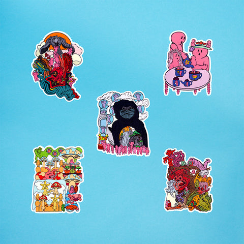 Five die cut vinyl stickers from Danica Daydreams Collection Seven
