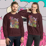 Peculiar Path. Buy this maroon soft and comfy crewneck sweatshirt featuring weird and original artwork from Danica Daydreams.