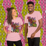 Peculiar Path. Buy this pink soft graphic tee shirt featuring weird and original artwork from Danica Daydreams.