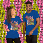 Peculiar Path. Buy this blue soft graphic tee shirt featuring weird and original artwork from Danica Daydreams.