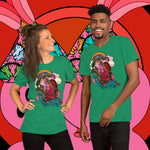 Snail Gardens. Buy this green soft graphic tee shirt featuring weird and original artwork from Danica Daydreams.