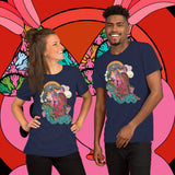 Snail Gardens. Buy this navy soft graphic tee shirt featuring weird and original artwork from Danica Daydreams.
