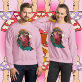 Snail Gardens. Buy this pink soft and comfy crewneck sweatshirt featuring weird and original artwork from Danica Daydreams.