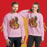 Strange Companions. Buy this light pink soft and comfy crewneck sweatshirt featuring weird and original artwork from Danica Daydreams.