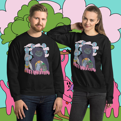 The Peepstar Life. Buy this black soft and comfy crewneck sweatshirt featuring weird and original artwork from Danica Daydreams.