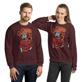 Octo Hippie. Buy this maroon soft and comfy crewneck sweatshirt featuring original artwork from Danica Daydreams.