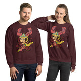 Warrior Empress. Buy this maroon soft and comfy crewneck sweatshirt featuring original artwork from Danica Daydreams.