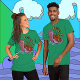 Lazy River. Buy this green soft graphic tee shirt featuring weird and original artwork from Danica Daydreams.