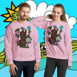 Pickle Playground. Buy this light pink soft and comfy crewneck sweatshirt featuring weird and original artwork from Danica Daydreams.